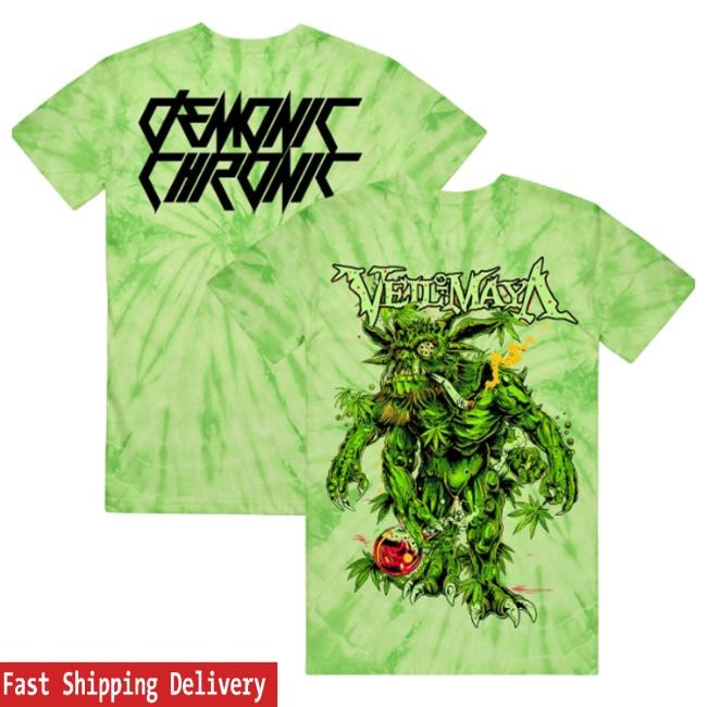 Trending Veil Of Maya Band Merch Weed Monster Spider Lime Tie Dye Hooded Sweatshirt