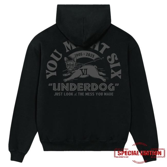 You Me At Six Merch Shop Store Official Limited Underdog Black Sweatshirt