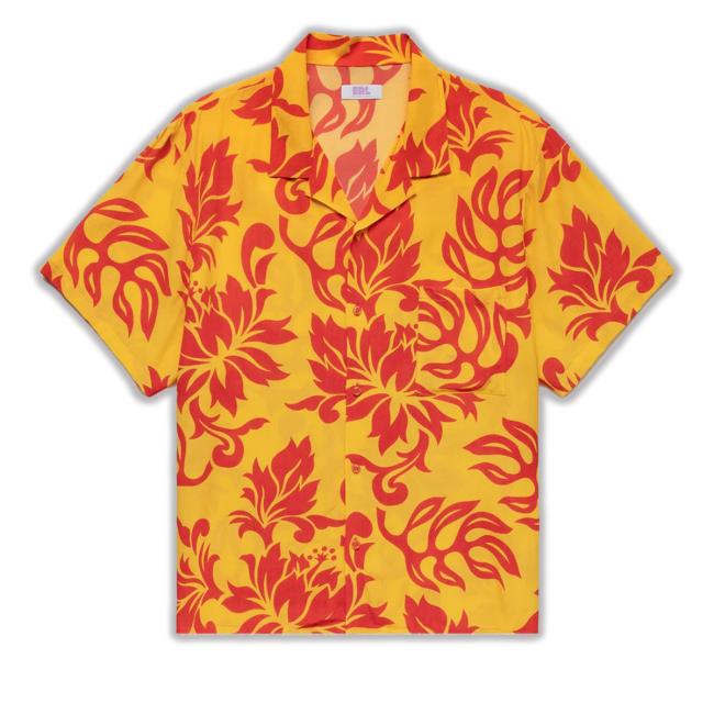 Printed Woven Hawaiian Hoodie