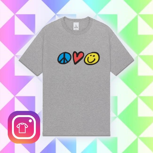 Official Trending Octobersveryown Store Peace Love Happiness Sweatshirt