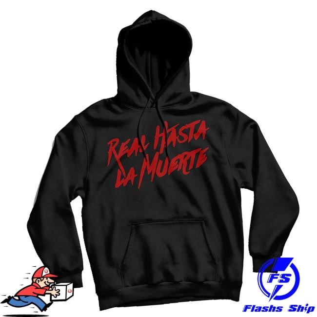 Anuel Merch Real Hasta La Muerte Hoodie - Black / Red t-shirt, hoodie, tank top, sweater and long sleeve t-shirt