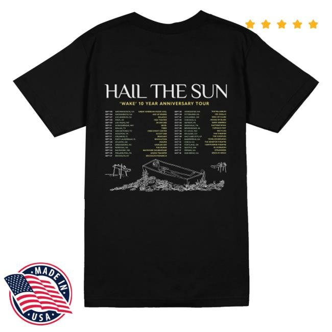 Hail The Sun's 'Wake' 10 Year Anniversary Tour Tee Shirt