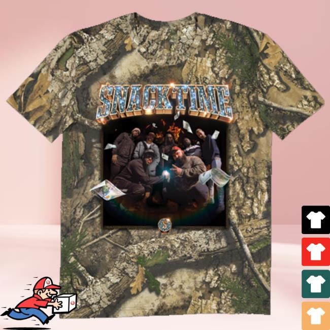 Official Snack Time Merch Cash Money T-Shirt Realtree Camo Shirts