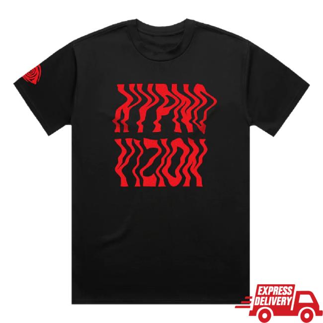 Trending Rezz Merch Store Rezz Official Shop Hypnovizion - Time Ripple Flocked Shirts - Black Rezz Shop
