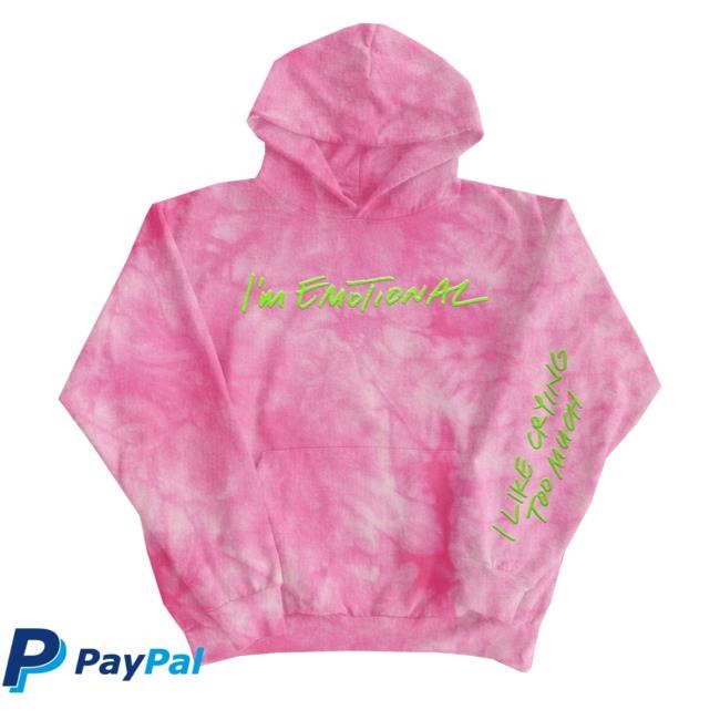 I Am Anne Marie Merch I'm Emotional Tie Dye Hoodie Pink