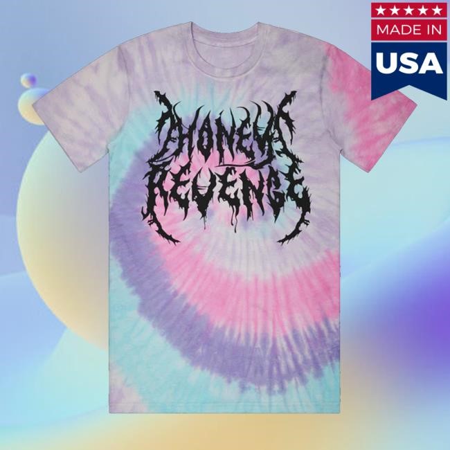 Honey Revenge Merch Death Metal Logo Unicorn Tie Dye Tee