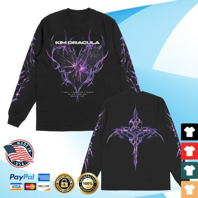 Kim Dracula Store Purple Heart Hoodie
