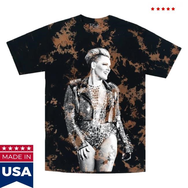 Official Trustfall Bleach Dye Black Long Sleeve T Shirt Pinks Page Shop Merch Store