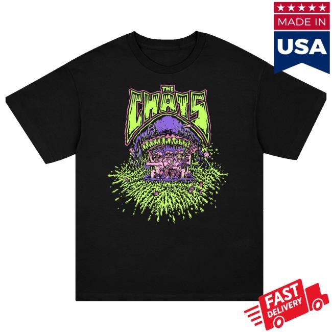 Official The Chats Merch Store Shark Attack T-Shirt (Black) Crewneck Sweatshirt