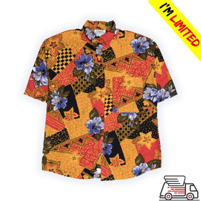 Official Trending Vintage Patchwork California Connection, Inc Hawaiian Long Sleeve Shirt