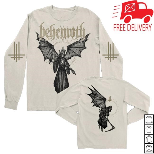 Official Behemoth Official Merch Angel Of Death Natural Longsleeve Tee Shirt