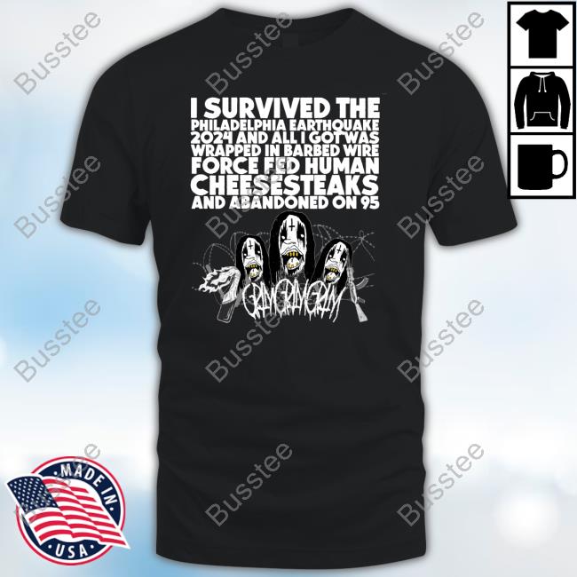 Grimgrimgrim I Survived The Philadelphia Earthquake 2024 Hoodie