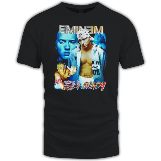 Bbnomula Wearing Eminem My Name Is Slim Shady Tee
