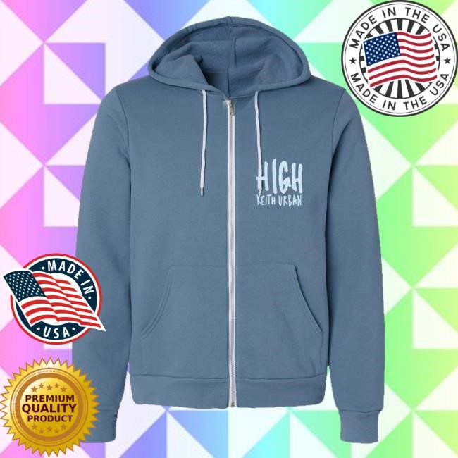 Official Keith Urban Merch High Zip-Up Long Sleeve Shirt