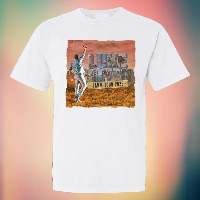 Luke Bryan Merch Store 2025 Farm Tour Tee Shirt