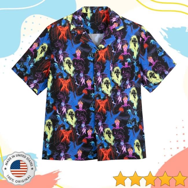 Colorful Villains Woven Button Down Hawaii Shirt