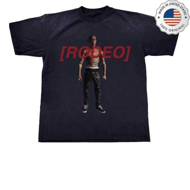 Travis Scott Merch Store Rodeo 10 Years Action Figure T-Shirt