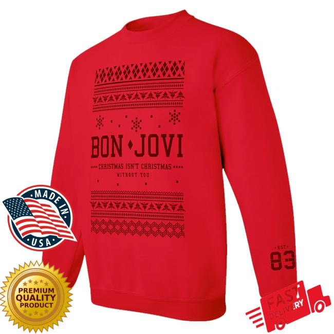 Bon Jovi Holiday Hooded Sweatshirt