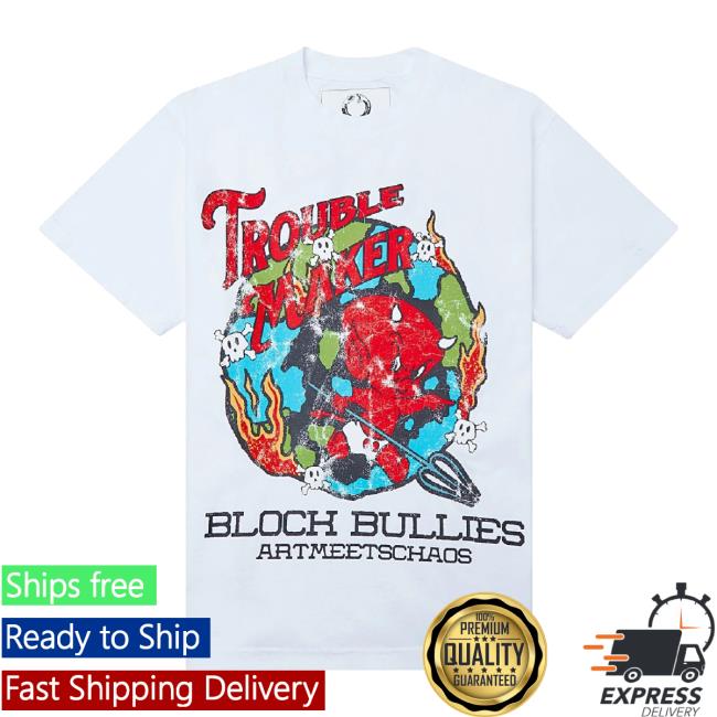 Original Capsule Nyc Merch Store Art Meets Chaos Block Bully T-Shirt White Capsule.Nyc Shop