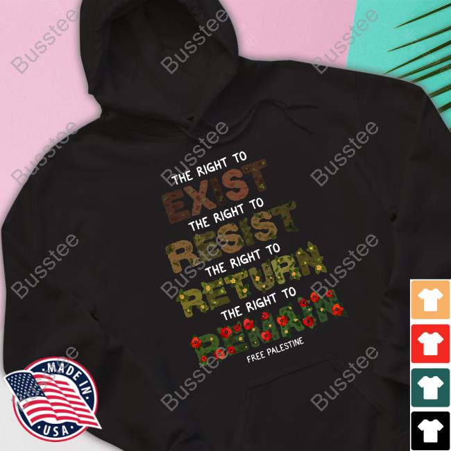 Rawpaw The Right To Exist Resist Return Remain Free Palestine Classic Shirt