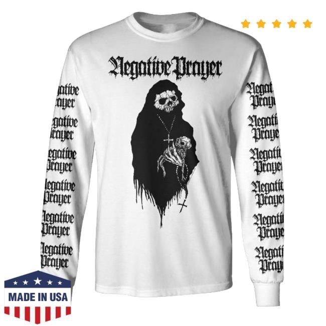 Carbonized Records Merch Negative Prayer White Tee Shirt