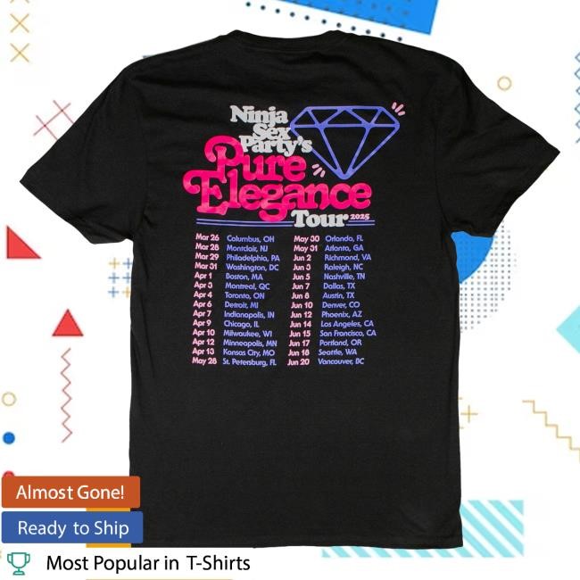 Official Pure Elegance Tour Tank Top Official Good Merch Only Merch Pure Elegance Tour Tee Shirt