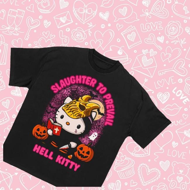 First Blood Store Merch Slaughter To Prevail - Hell Kitty Halloween Hoodie, Sweatshirt