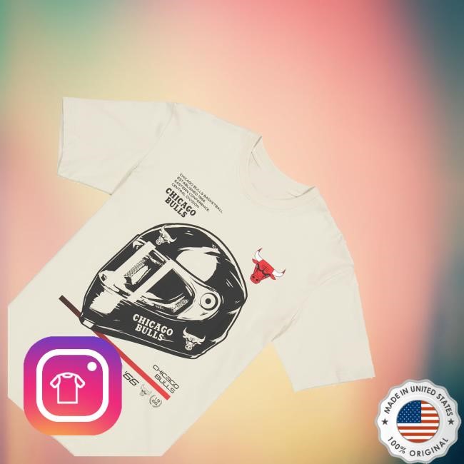 Official Chicago Bulls Chicago Bulls New Era Racing Helmet Tee