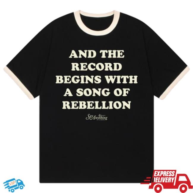 Trending Downright Merch Shop Say Anything And The Record Begins Ringer Shirts