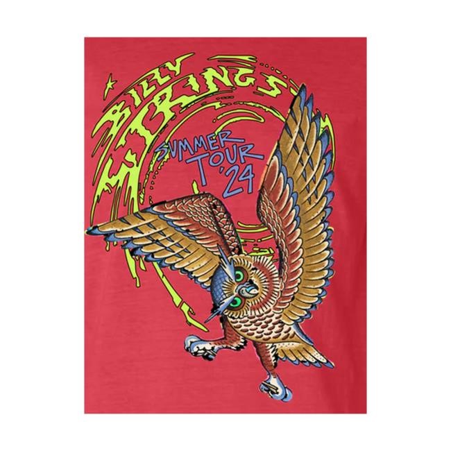 Billy Strings Store Billy Strings Red Owl Zip Up Hooded Sweatshirt
