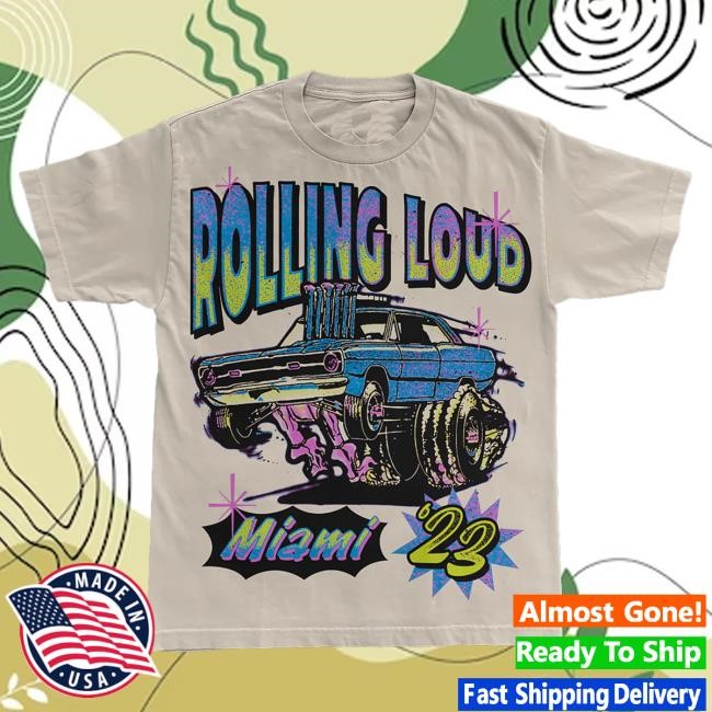 Shop Rolling Loud Merch Store Rl Miami 23 Hydraulics Ivory Lineup Crewneck Sweatshirt