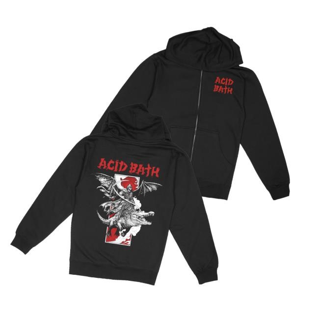 Acid Bath Official Merch Alligator Zip Up Hoodie