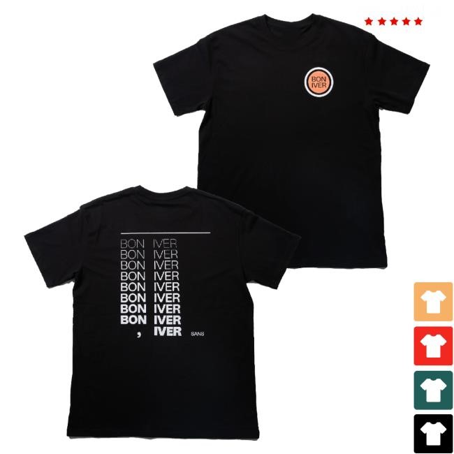 Official Bon Iver Merch Sable Iver Sans Tee