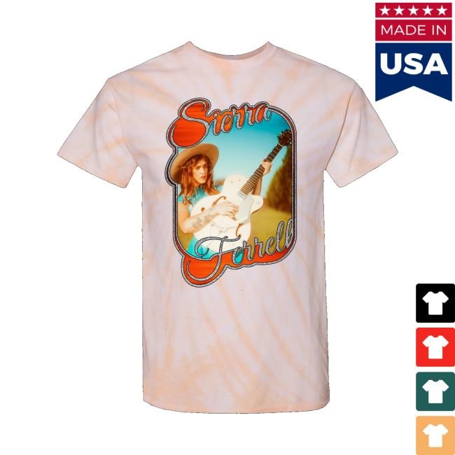 Sierra Ferrell Merch Glitter Guitar Tie-Dye Youth T Shirt