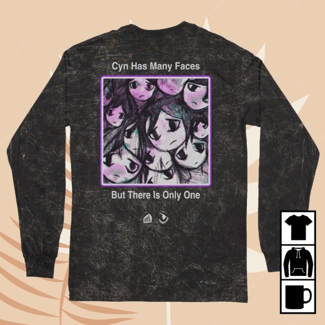 Downright Merch Shop Cynthoni - Many Faces Black Long Sleeve Shirts