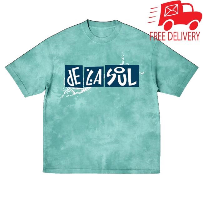 Official De La Soul Merch Clear Lake Audiotorium Tie-Dye Crewneck Sweatshirt