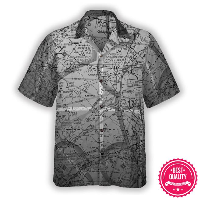 The West Of Philly Jet Ready Coconut Button Aloha Long Sleeve T Shirt