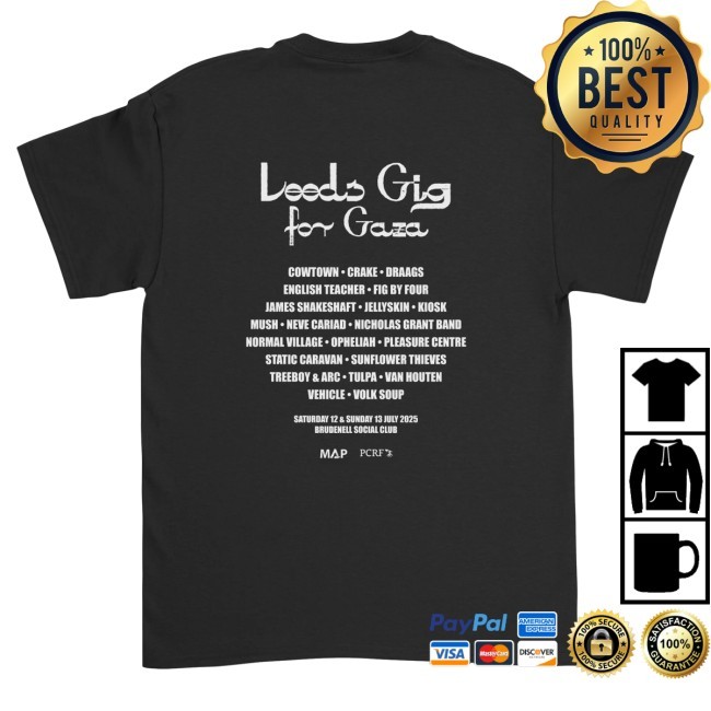 Official Brudenell Merch Brudenell Gig For Gaza Crewneck Sweatshirt
