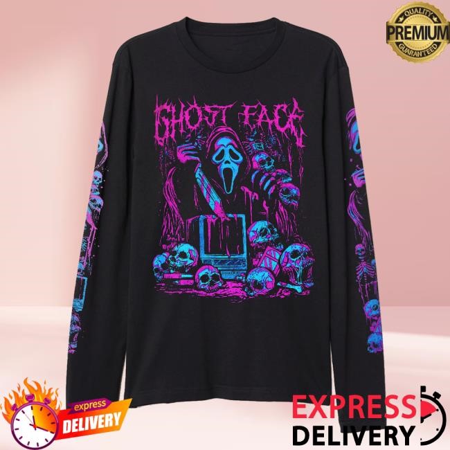 Ghost Face Metal Long Sleeve Shirt