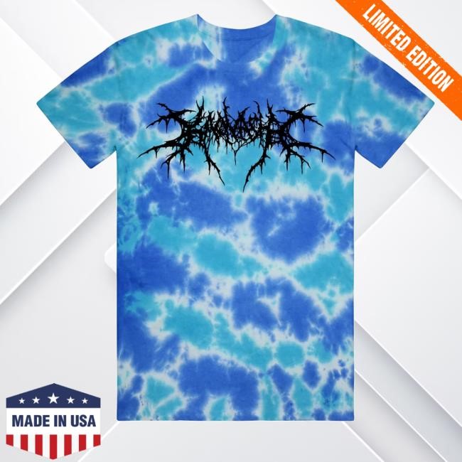 Merchnow Kaonashi Death Metal Logo Multi-Blue Tie Dye T-Shirt