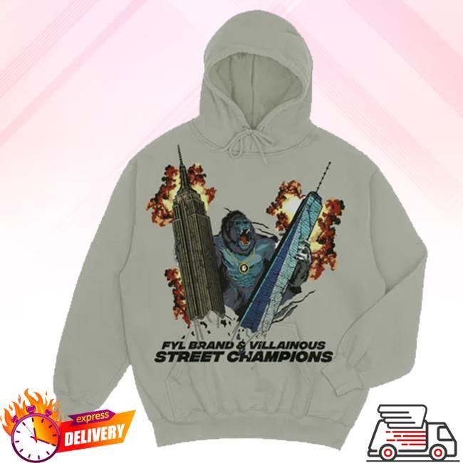 Official Fyl Brand Merch Fyl X Villainous Street Champion Crewneck Sweatshirt