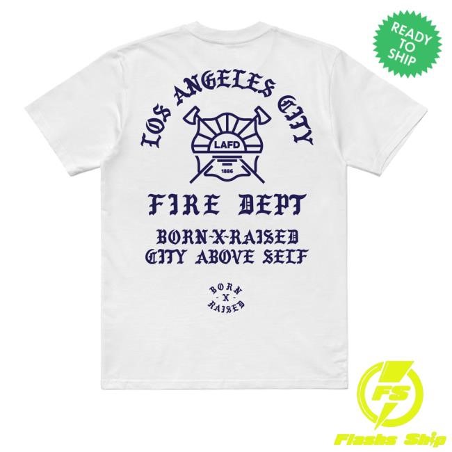 Official Lafd City Above Self White Hoodie