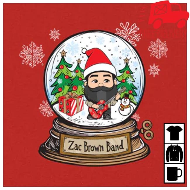 Zac Brown Band Official Store Red Snow Globe T-Shirt