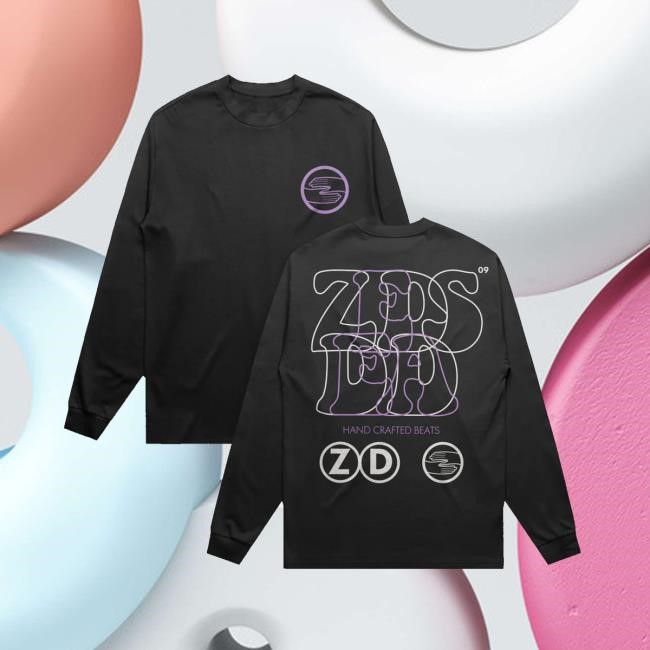 Zedsdead Store Zeds Dead - Hand Crafted Faded Black Zip Up Hooded Sweatshirt