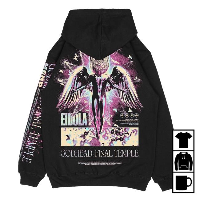 Limited Rise Records Merch Store Eidola Angel Black Pullover Long Sleeve Shirt