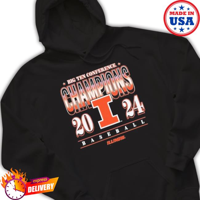 Original Illinois Baseball 2024 B1g Regular Season Champions Big Ten Conference Tee Shirt