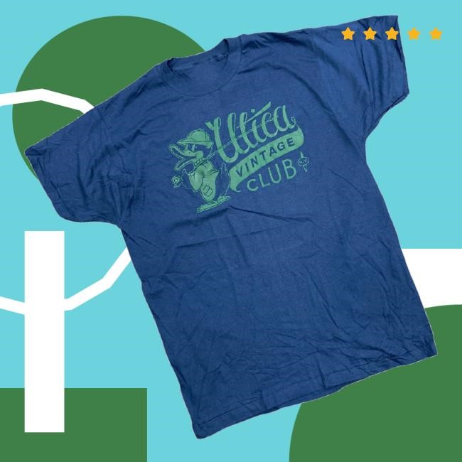 Utica Vintage Club Merch Utica Vintage Club Vintage Navy Logo Shirts