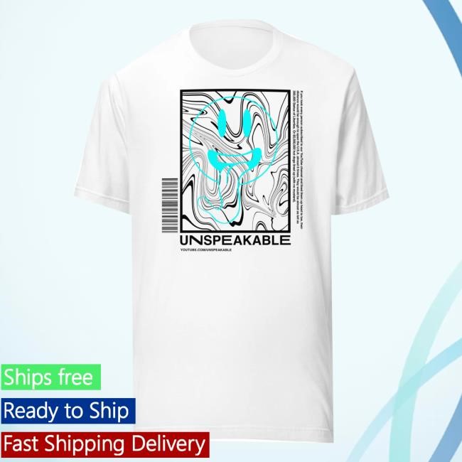 Unspeakable Merch Store White Smiley Swirl T-Shirt, Hoodie, Tank Top, Sweater And Long Sleeve T-Shirt