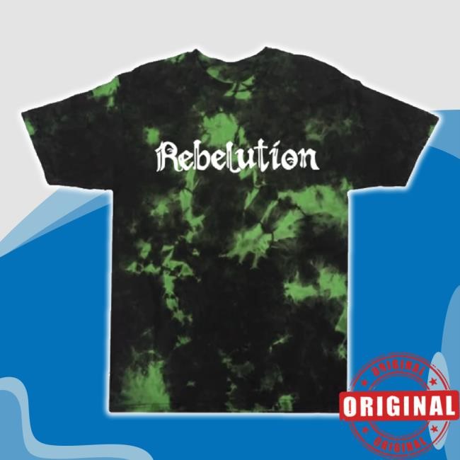 Original 2022 Green Dyed Logo Shirts Rebelution Store Shop Merch