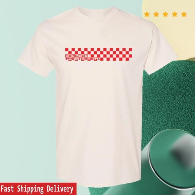 Hcxo Merch College Fashionista Checkered Crewneck Sweatshirt